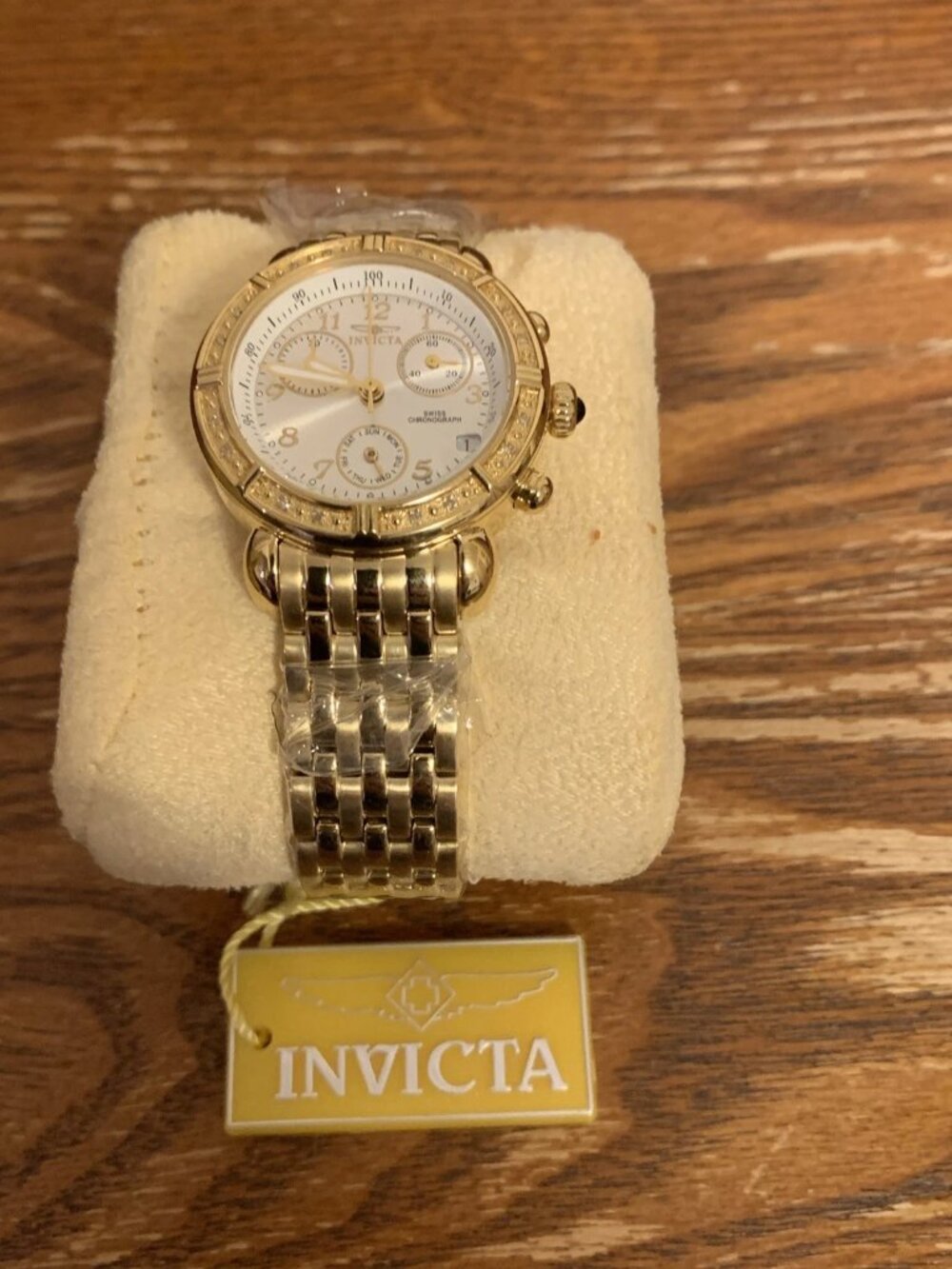 Invicta 5371 Gold tone ladies Chrono watch With original box #AM